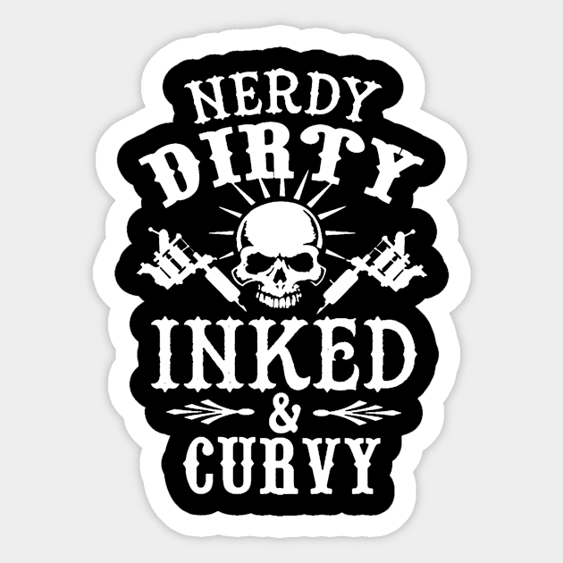 Nerdy Dirty Inked Curvy Sticker by DesignShirt